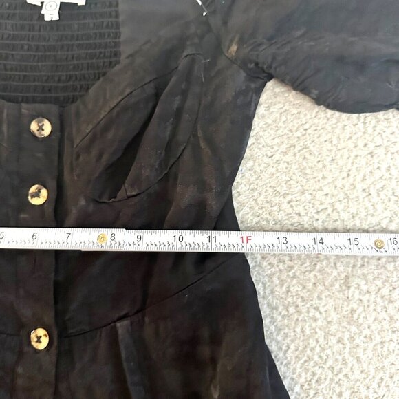 Good American Leopard Print Dress Button Front Puff Sleeve - Picture 4 of 16